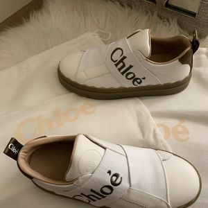 Chloe Lauren Logo-Strap Sneakers (Authentic)
